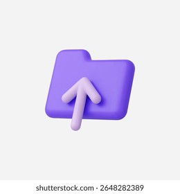3d Realistic Upload File icon vector Illustration