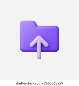 3d Realistic Upload File icon vector Illustration