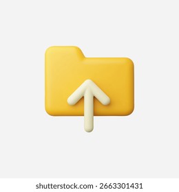 3d Realistic Upload File icon vector Illustration