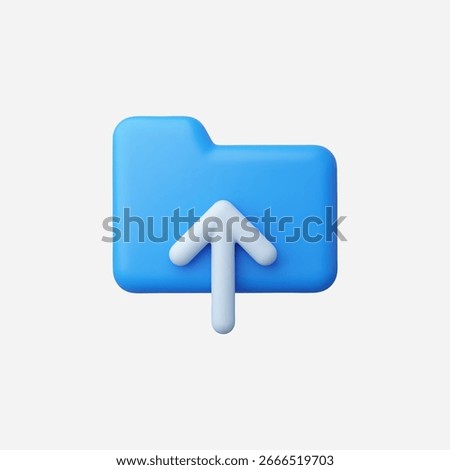 3d Realistic Upload File icon vector Illustration
