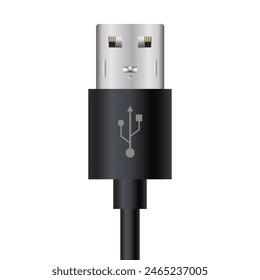 3d Realistic USB Cable Vector Design