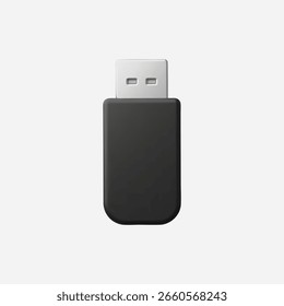 Ilustración vectorial realista del icono del USB 3d