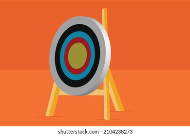 3d Realistic Vector Arrow target board illustration design

