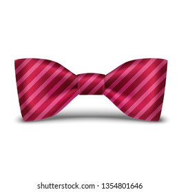 
3d realistic vector black bow tie with stripes.