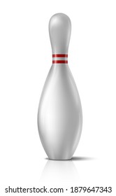 3d realistic vector bowling icon isolated on white background.