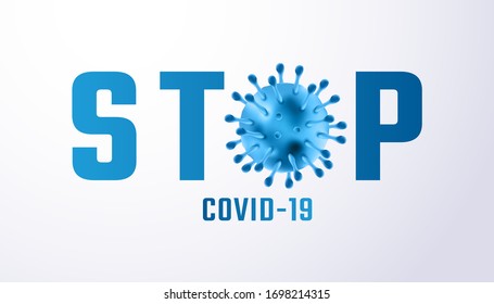 3d vector realista de la enfermedad de Coronavirus COVID-19 infección aislado por el médico. Células del virus de la influenza respiratoria del patógeno chino.microscopio. ilustración vectorial