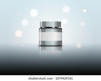 3D realistic vector cosmetics for body cream and products