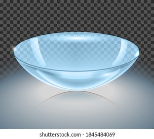 3D realistic vector eye contact lens  on the transparent background.
