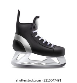 3d realistisches Vektorsymbol. Hockey-Rollerskates.