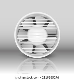 3d realistic vector icon. House ventilation, fan.