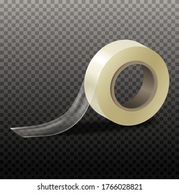 3d realistic vector icon illustration scotch tape on transparent background.  