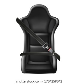 3d realistic vector icon illustration of  car seat with belt. svg