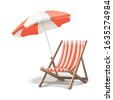 beach chair isolated