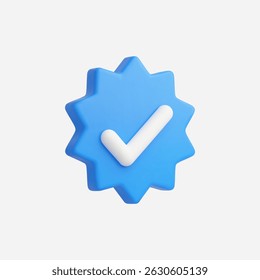3d Realistic Verificar icono de verificación Ilustración vectorial