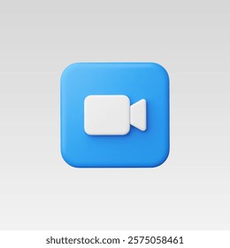 3d Realistic Video Camera icon vector illustration