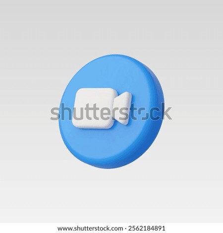 3d Realistic Video Camera icon vector illustration