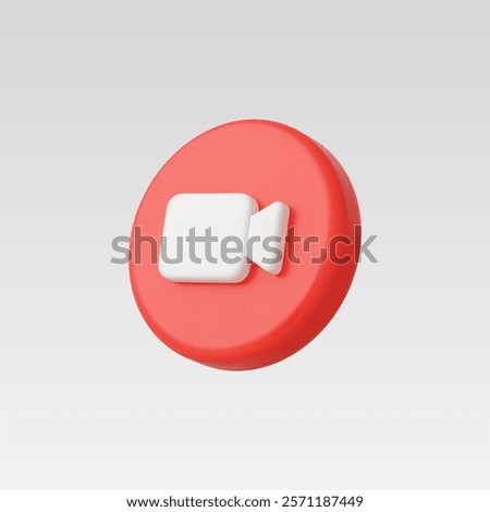 3d Realistic Video Camera icon vector illustration
