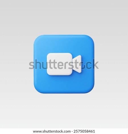 3d Realistic Video Camera icon vector illustration