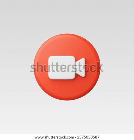 3d Realistic Video Camera icon vector illustration