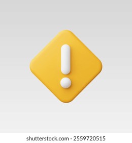 3d Realistic Warning sign vector illustration