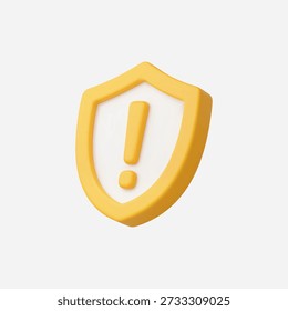 3d Realistic Warning vector illustration