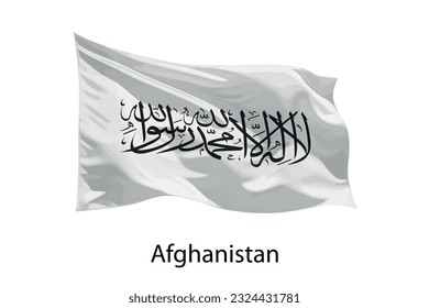 3d realistic Waving flag of Afghanistan Isolated. Template for poster design