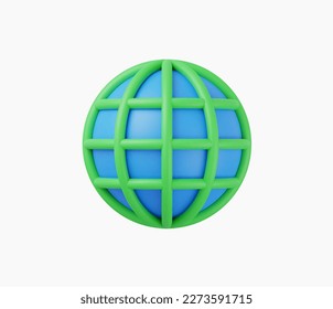 3d Realistic Website icon vector illustration