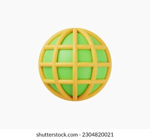 3d Realistic Website icon vector illustration