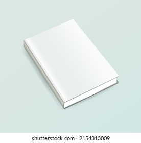 3D Realistic White Book Cover Blank Mockup Template Office Magazine Brochure Business Presentation Showcase Social Media E-Book Document Paper Pages Advertisement Promotion Illustration