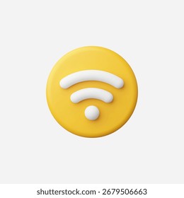 3d Realistic Wifi icon vector Illustration