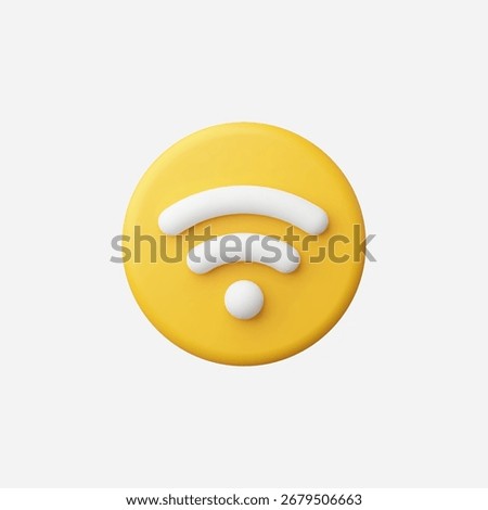 3d Realistic Wifi icon vector Illustration