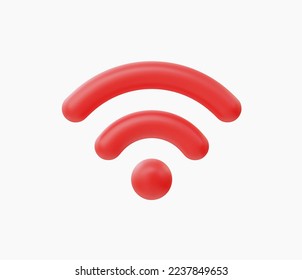 3d Realistic Wireless network vector illustration