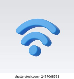 3d Realistic Wireless network vector illustration