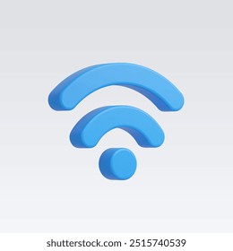 3d Realistic Wireless network vector illustration