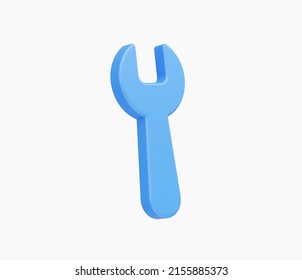 3d Realistic Wrench icon vector Illustration