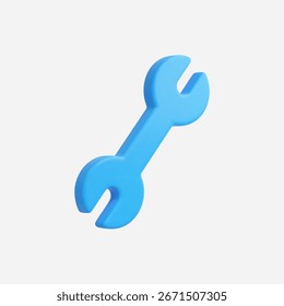 3d Realistic Wrench icon vector Illustration