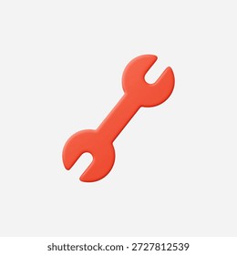 3d Realistic Wrench icon vector Illustration