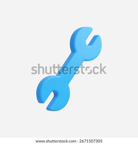 3d Realistic Wrench icon vector Illustration