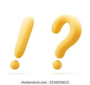 3d Realistic yellow question mark vector Illustration. Exclamations and Question Marks. FAQ concept. Online Support center. Ask Questions and receive Answers. Online Support center. Frequently Aske