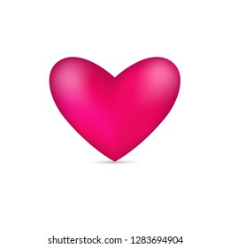 3D realistick Pink heart icon vector illustration.