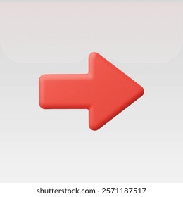 3d Realistick Right Arrow Vector Illustration