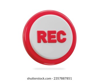 3d recording icon vector illustration