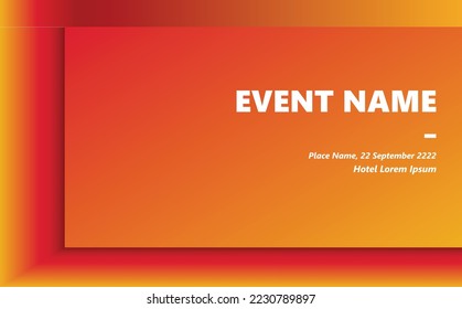 3d rectangle orange colored abstract background. Suitable for event, meeting, conference, webinar, and exhibition.