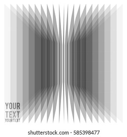 3d rectangle perspective abstract vector. Virtual technology vector grey background. Shades of gray. Abstract shades of gray scale vector; white gray.