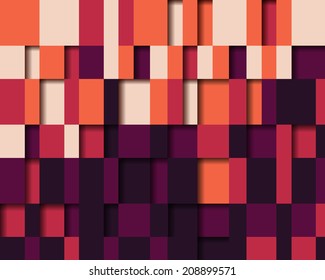 3d rectangles pattern. Vector illustration.