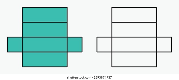 3D rectangular prism shape nets exercise in mathematics.