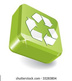 3d recycle icon