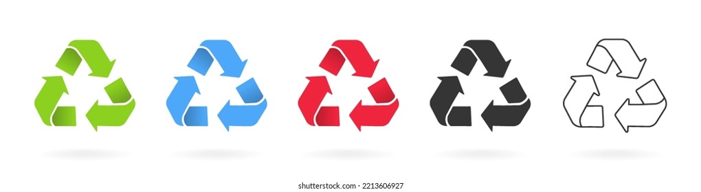 3d recycle and recycling icon. Refresh, rotate, rotation, arrow, reload, renewal, recovery, recuperation symbol sign push button for packaging, website, nature, ui ux.