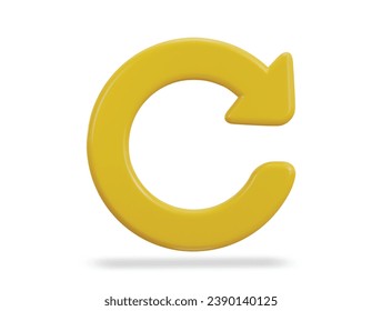3d recycle refresh reload symbol vector illustration