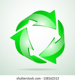 3d Recycle sign